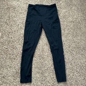 Lululemon Navy Fast and Free 25inch tight